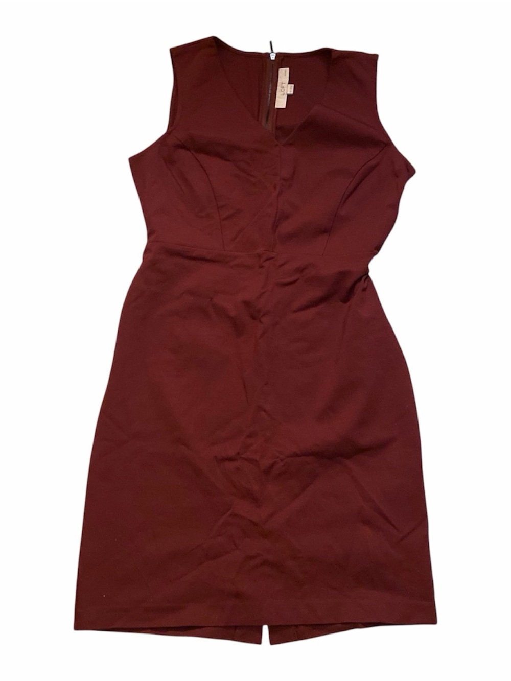 Ann Taylor Loft Women’s Maroon Red Sleeveless Midi Dress Formal Size 6P